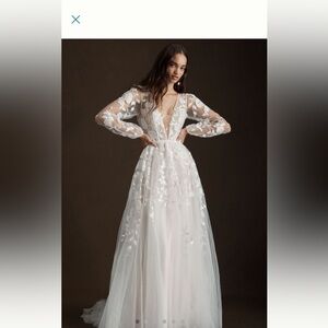 Willowby by Watters Olena Long-Sleeve Lace Wedding Gown